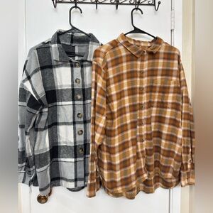 SO Women's Plaid Sweaters - Black and Brown